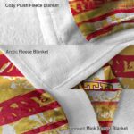 personalized iowa state cyclones floral stripes red white blanket best selling