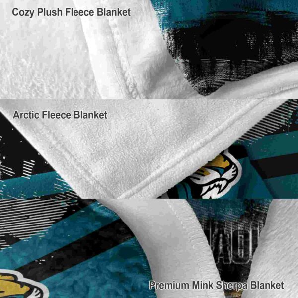 personalized jacksonville jaguars grunge streaks teal blanket premium grade