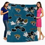 personalized jacksonville jaguars mickey teal blanket fashion forward