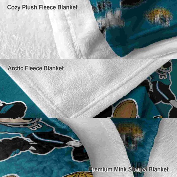 personalized jacksonville jaguars mickey teal blanket premium grade