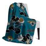personalized jacksonville jaguars mickey teal blanket top rated