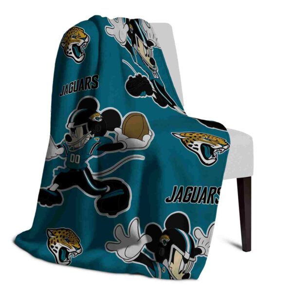 personalized jacksonville jaguars mickey teal blanket top rated