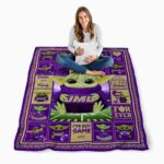 personalized james madison dukes baby yoda purple blanket best selling