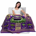 personalized james madison dukes baby yoda purple blanket best selling