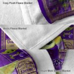 personalized james madison dukes baby yoda purple blanket best selling