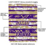 personalized james madison dukes floral stripes purple white blanket best selling
