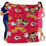 personalized kansas city chiefs mickey red blanket best selling