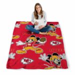 personalized kansas city chiefs mickey red blanket best selling