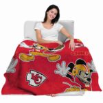 personalized kansas city chiefs mickey red blanket best selling