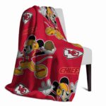 personalized kansas city chiefs mickey red blanket best selling