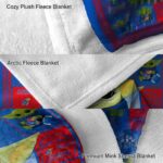 personalized kansas jayhawks baby yoda blue blanket premium grade