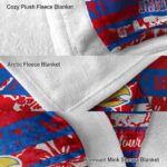 personalized kansas jayhawks floral stripes blue white blanket premium grade