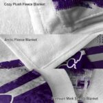 personalized kansas state wildcats grunge streaks purple blanket best selling