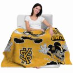 personalized kennesaw state owls mickey gold blanket best selling