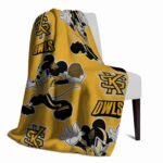 personalized kennesaw state owls mickey gold blanket best selling