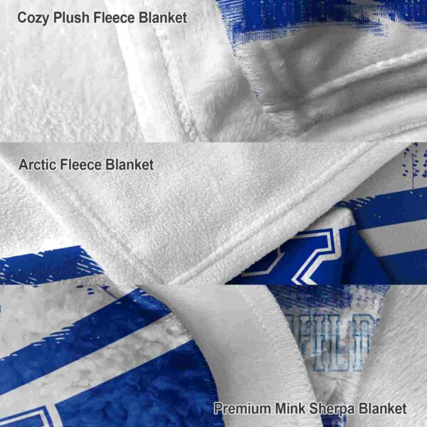 personalized kentucky wildcats grunge streaks blue blanket premium grade