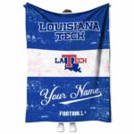 personalized la tech grunge texture blue white blanket best selling