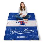 personalized la tech grunge texture blue white blanket best selling