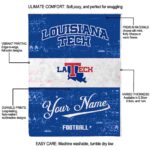 personalized la tech grunge texture blue white blanket best selling