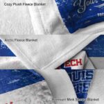 personalized la tech grunge texture blue white blanket best selling