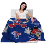 personalized la tech mickey blue blanket best selling