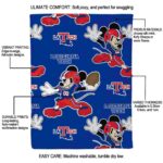 personalized la tech mickey blue blanket best selling