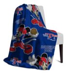 personalized la tech mickey blue blanket best selling