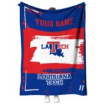 personalized la tech paint strokes blue white blanket best selling