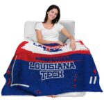 personalized la tech paint strokes blue white blanket best selling