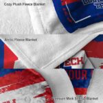 personalized la tech paint strokes blue white blanket best selling