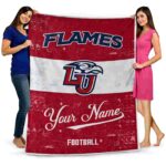 personalized liberty flames grunge texture red white blanket best selling
