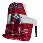 personalized liberty flames grunge texture red white blanket best selling