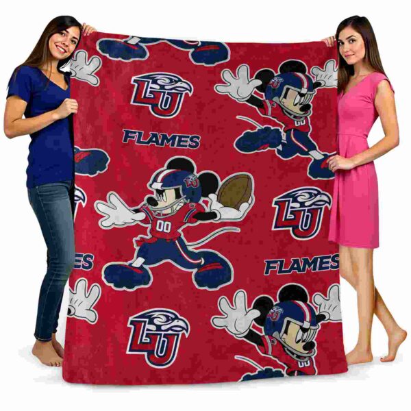 personalized liberty flames mickey red blanket fashion forward