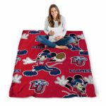 personalized liberty flames mickey red blanket high quality