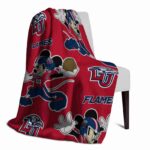 personalized liberty flames mickey red blanket top rated