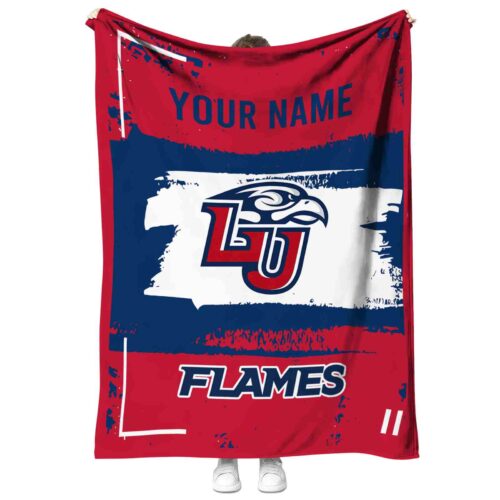 personalized liberty flames paint strokes red white blanket best selling