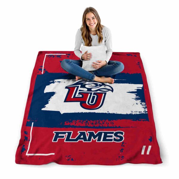 personalized liberty flames paint strokes red white blanket high quality