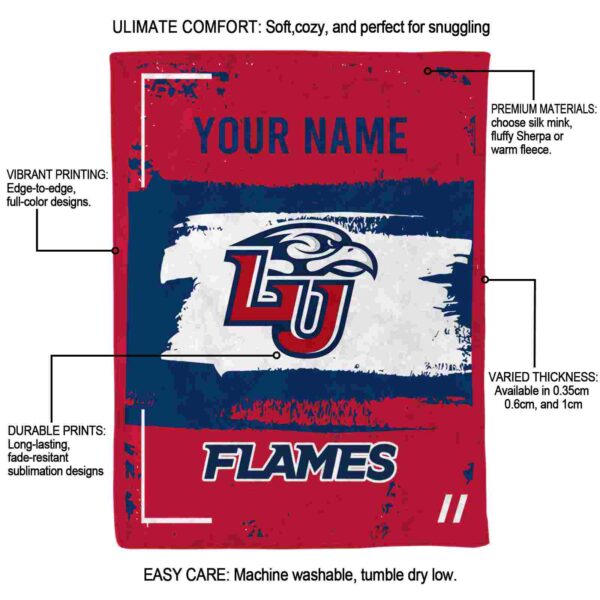 personalized liberty flames paint strokes red white blanket new arrival