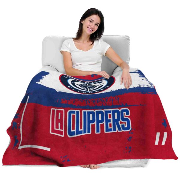 personalized los angeles clippers paint strokes red white blanket latest model