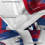 personalized los angeles clippers paint strokes red white blanket premium grade