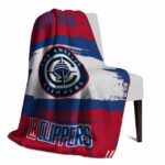 personalized los angeles clippers paint strokes red white blanket top rated