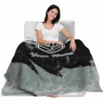 personalized los angeles kings grunge streaks black blanket latest model