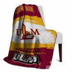 personalized louisiana monroe warhawks paint strokes red white blanket top rated