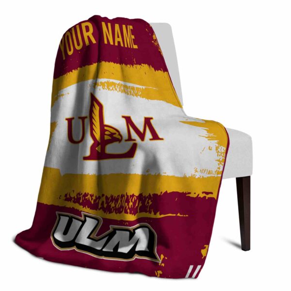 personalized louisiana monroe warhawks paint strokes red white blanket top rated