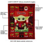 personalized louisville cardinals baby yoda red blanket new arrival