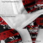 personalized louisville cardinals floral stripes red white blanket best selling