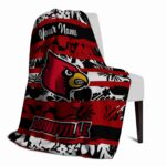 personalized louisville cardinals floral stripes red white blanket best selling