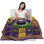 personalized lsu tigers baby yoda purple blanket latest model