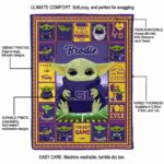 personalized lsu tigers baby yoda purple blanket new arrival