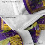 personalized lsu tigers baby yoda purple blanket premium grade